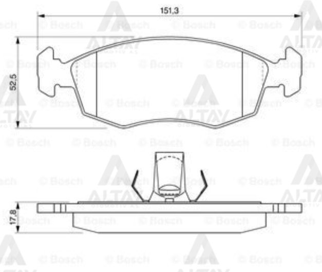 Fren Balata Doblo 03-04 1.2-1.9D / Palıo 02-11 Ön 71738152