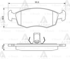 Fren Balata Doblo 03-04 1.2-1.9D / Palıo 02-11 Ön 71738152