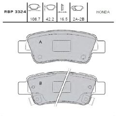 Arka Fren Balata - Crv 07- Rbp3324