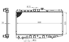 SU RADYATORU COROLLA AE92 88-92 / CORONA AT171     MANUEL  -  325x668x16 16400-11220 / 16400-11200 / 16400-15060
