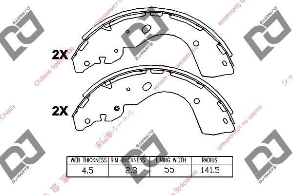 Fren Balatası Arka Pabuc Pıckup 06-20 Navara 4X2 -4X4 / Ranger 12- 4X2 - 4X4 D4060-Eb36A - 44060-Eb326 - 44060-Eb327 - 1727211