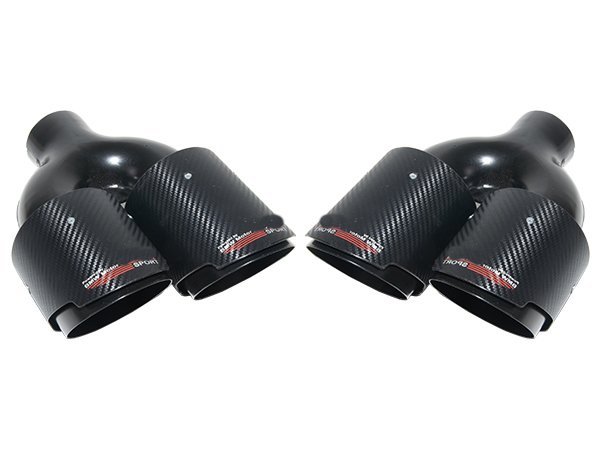 Egzoz Ucu -BMW- (Çiftli); 100mm (Siyah) OEM-Kalite -///M- - ---