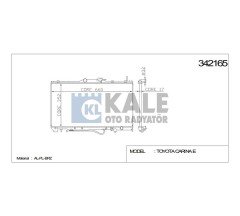 Radyatör Su Corona  92-95 / Carına  96-97 (At) Brazıng