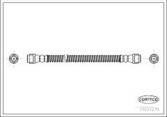 Fren Hortumu Arka 425mm Touareg  - 7L0611776A