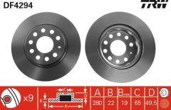 VW GOLFV JETTA 04-15 FREN DİSKİ ÖN 1K0615301AC