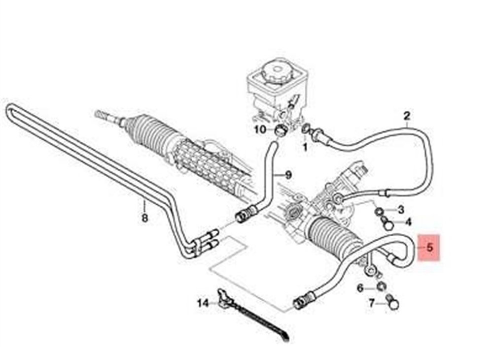 HORTUM DİREKSİYON KUTUSU ÇIKIŞ E46 330 D BMW 32416796365