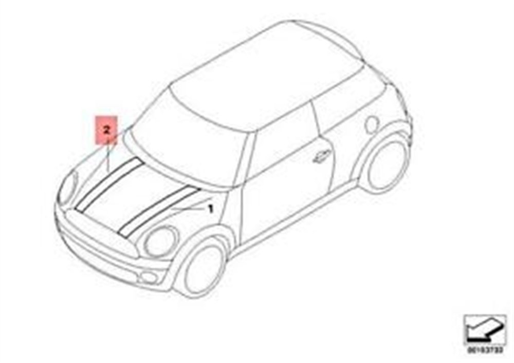 KAPUT ŞERİTİ MİNİ COOPER R56 SİYAH MINI COOPER 51147281522