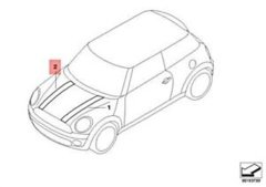 KAPUT ŞERİTİ MİNİ COOPER R56 SİYAH MINI COOPER 51147281522