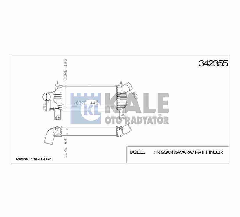 Intercooler (Ara Soğutucu) Pıckup 06-19 Navara / Pathfınder 14461Eb360