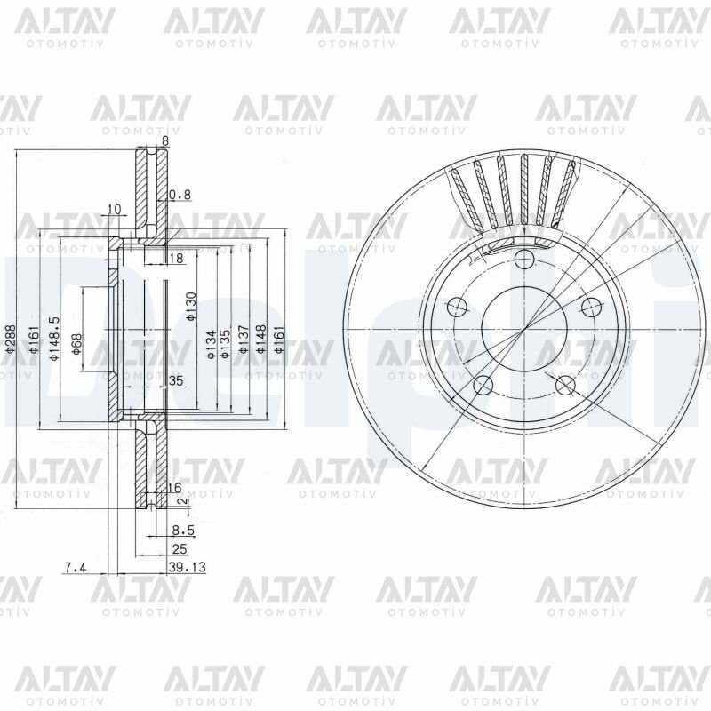 FREN DISKI PASSAT / A4 / A6 / SUPERB 97-04 / ON 288mm (SET)