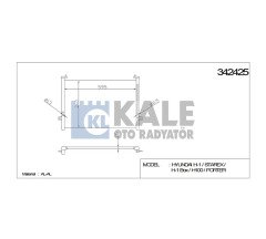 Radyatör Klima Starex  98-08 / H-100 94-06 Minibüs / H-100  97-04 Kamyonet 976064A000