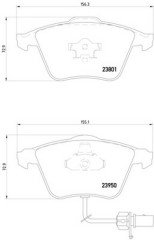 Fren Balatası Ön-Fişli AUK-BMK-CAHA A6 2001-08 - 8E0698151C