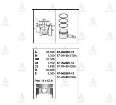 Piston Segmanlı Hıjet Std 8770440Stda