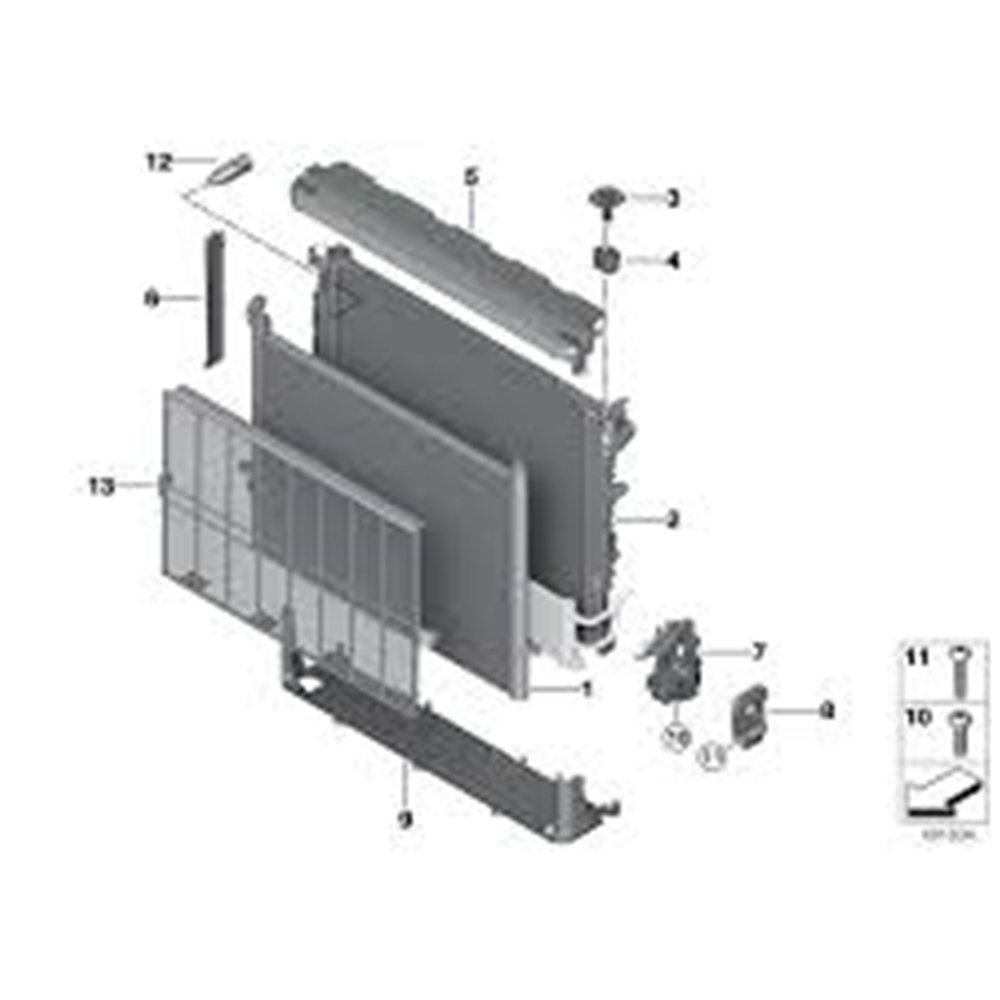 RADYATÖR ÜST LASTİĞİ G11 BMW 17118632143