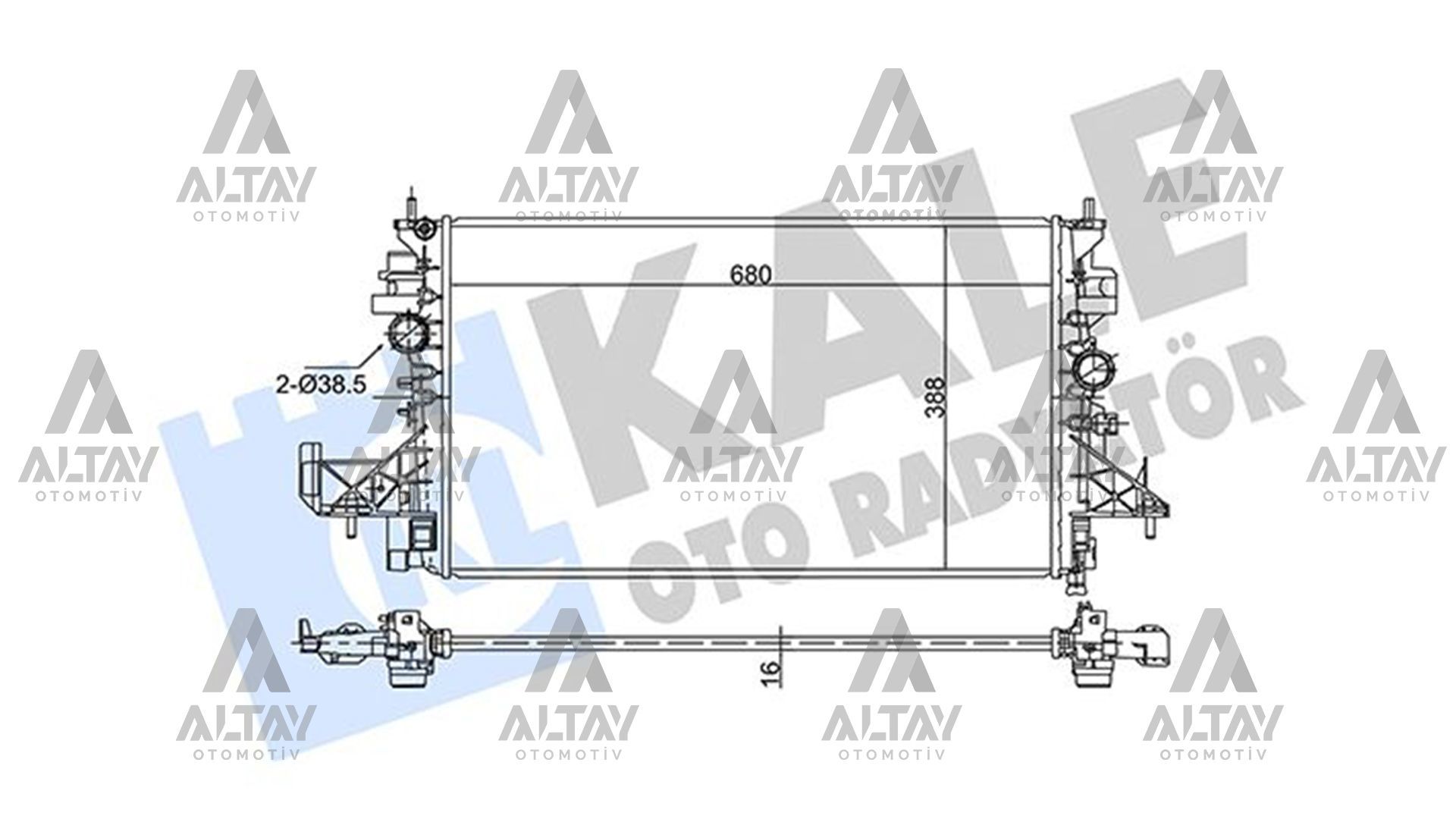 RADYATÖR SU ASTRA K 16 => / B14XE M-T BRAZING
