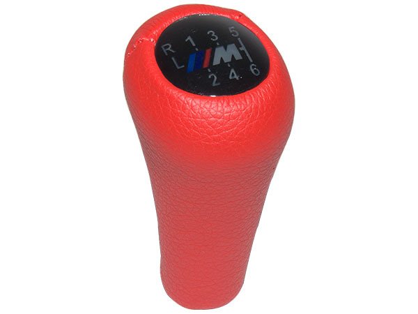 Vites Topuzu BMW -6 İleri- Man.Şanz; (Kırmızı; Suni Deri) Işıklı -///M- - ---