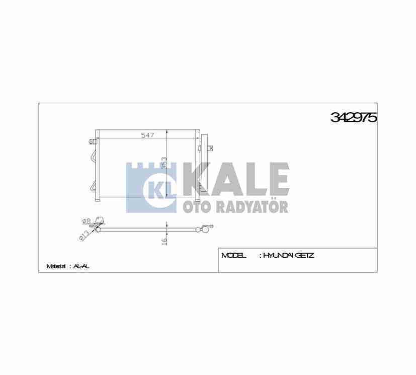 Radyatör Klima Getz 03-11 Dizel 976061C300