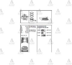 Piston Segmanlı H-100  97=> 0.50 8771175050