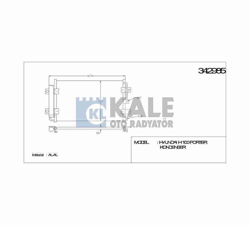 Radyatör Klima H-100 Kamyonet 05-18 976064F100