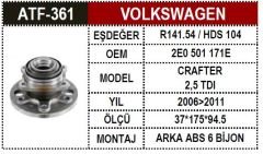 Vw Crafter Porya Arka 2E0501172D 2E0501171D 2E0501171E 2E0501172D 2E0501172F 9063500149 906