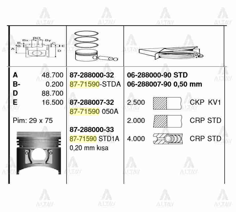 Segman H-100  94-96 / L-300  90-08 0.50 628800790