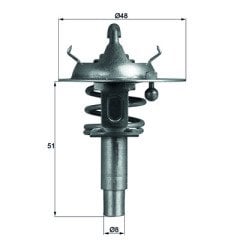 Termostat 90C Mbenz Pkw 271 203/204/209/211 2712030375 2712030575 Tx 106 90D