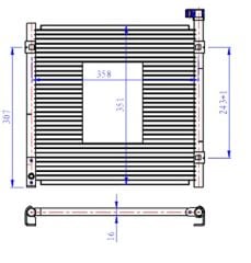 KLIMA RADYATORU CIVIC 96-01     340x375x16 80110-S01-A11