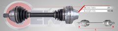 KOMPLE AKS SOL- SAG ÖN VW AMAROK 2.0 TDI M-T UZUNLUK 465,96mm 2010- 2H0407271BX 2H0407271D 2H0407271B