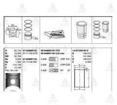 Piston Segmanlı Hd-72 0.50 8771139050