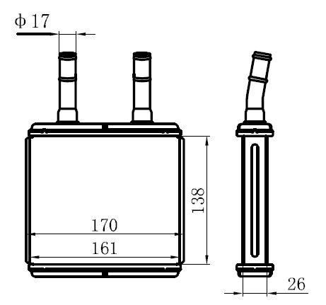 KALORIFER RADYATORU ATOS 98=>     140x165x26 97123-02000