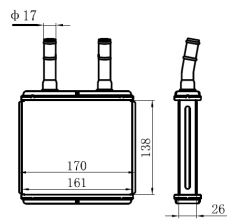 KALORIFER RADYATORU ATOS 98=>     140x165x26 97123-02000