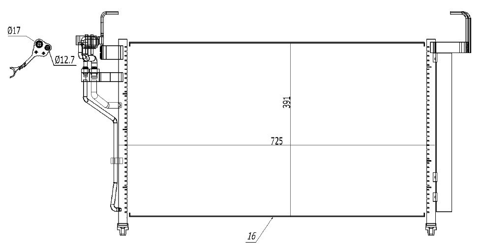 KLIMA RADYATORU H1 08=>     725x391x16 97606-4H000