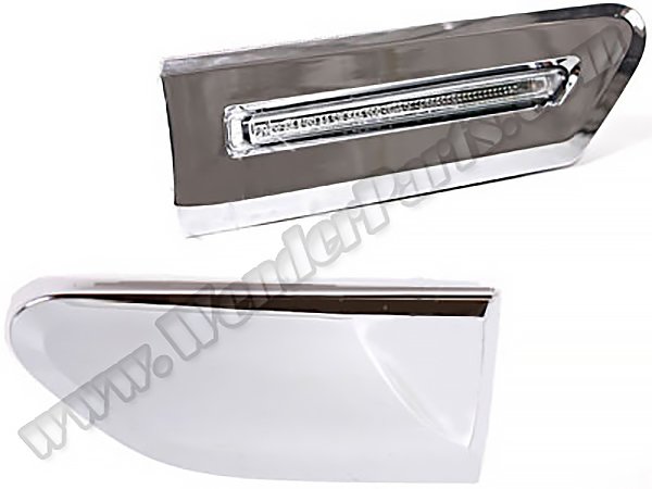 Çamurluk Sinyali F01 Sol; (Beyaz) Krom Çerçeveli 2008-12 - 63137203371S1