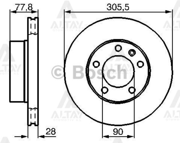 Fren Diski Master Iı 06=> / Movano Iı 06=> / Ön Havalı 305.5 Mm 4020600Qad