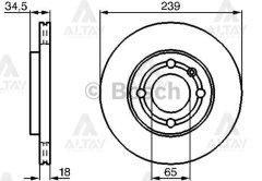 Fren Diski Polo 94-02 / Cordoba 95-02 / Fabia 95-01 / Ön Havalı 239-4 6N0615301F