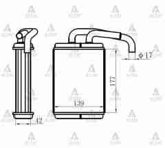 Radyatör Kalorifer L-200 99-05 (177X139X32) Mn123461