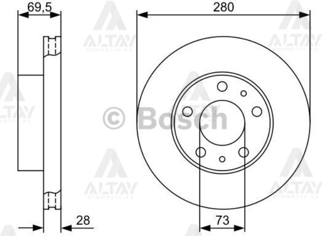 Fren Diski Ducato 06=> 2.3Jtd / Boxer-Jumper 06=> 2.2Hdı / Ön Havalı 280-5 1607872180