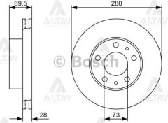 Fren Diski Ducato 06=> 2.3Jtd / Boxer-Jumper 06=> 2.2Hdı / Ön Havalı 280-5 1607872180