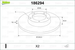 Vw A4 A6 Passat 91-05 Fren Diski Arka 4A0615601A 4A0615601A 4Ao615601A 8E0615601