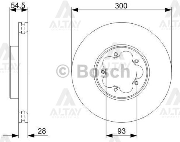 Fren Diski Transıt 06-14 / V347 200Ps Arkadan İtişli Ön Havalı 300-5 6C111125Aa