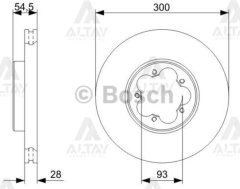 Fren Diski Transıt 06-14 / V347 200Ps Arkadan İtişli Ön Havalı 300-5 6C111125Aa