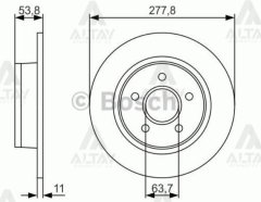 Fren Diski Connect 02=> / Arka Düz 278-5 2T142A315Bc