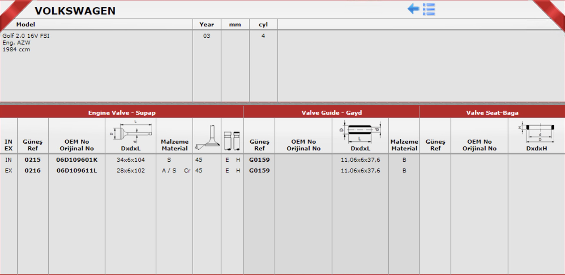 VW GAYD TAKIMI PASSAT 2,0 16V FSI