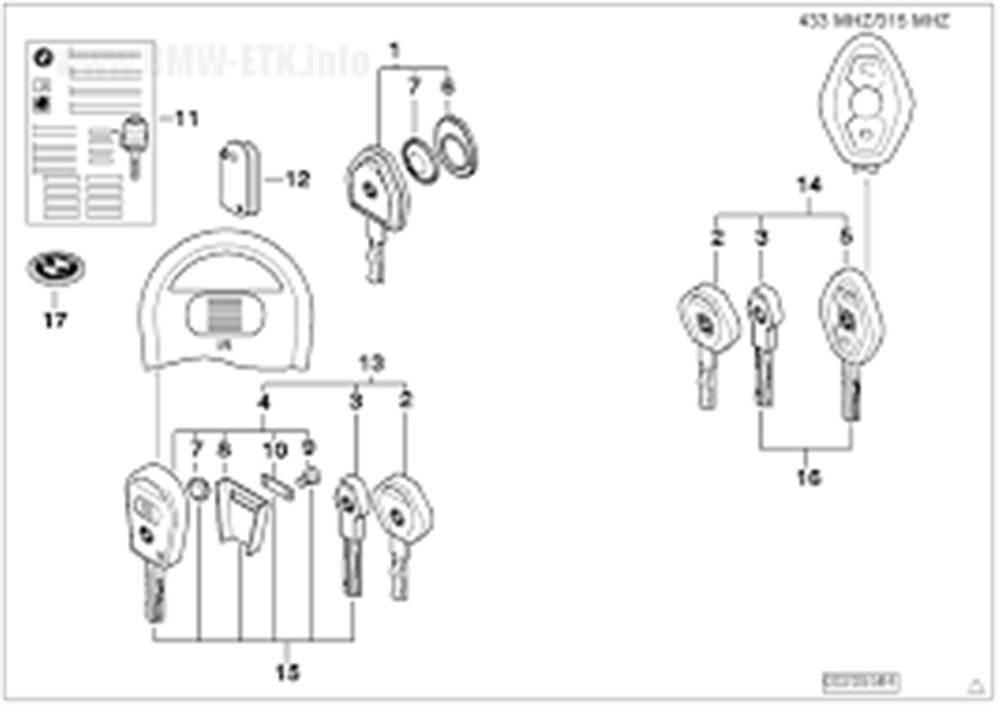 UZAKTAN KUMANDA ANAHTARI BMW E39,E38 66126933727