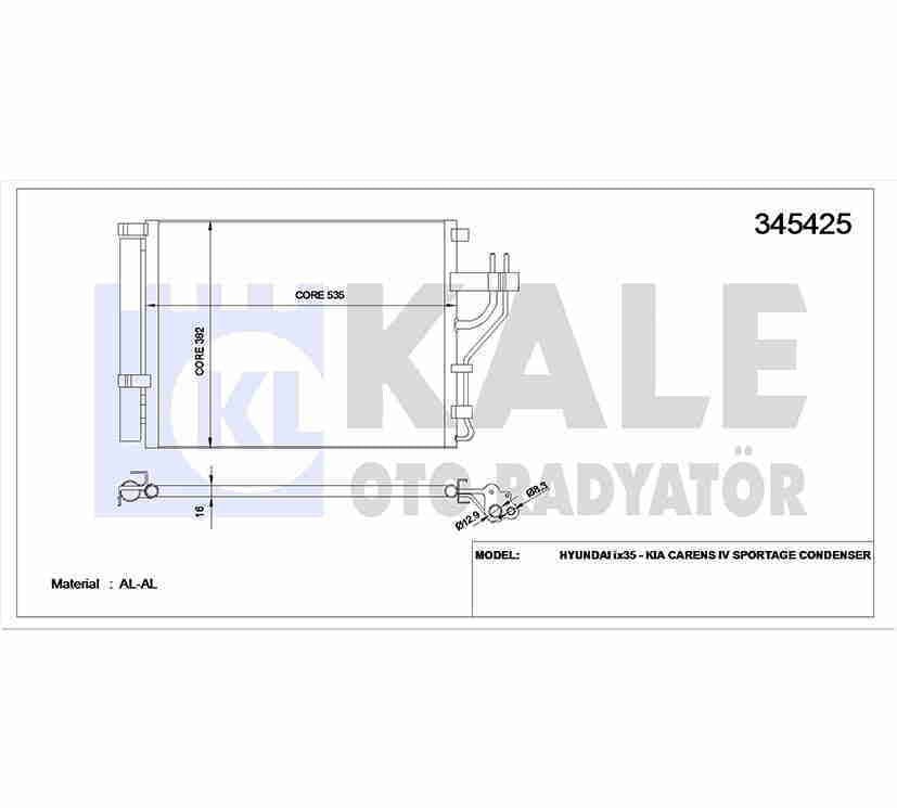 Radyatör Klima Ix-35 10-15 / Sportage 11-15 2.0 Dizel 976062Y000