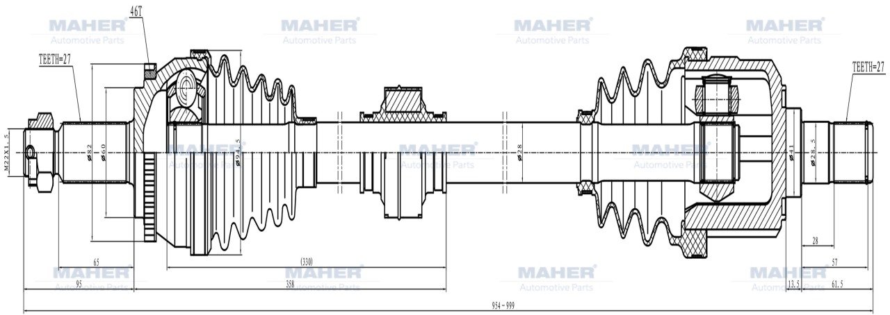 30 07-11 / Dizel M-T Sağ Absli 46 Diş 954Mm 495002L210