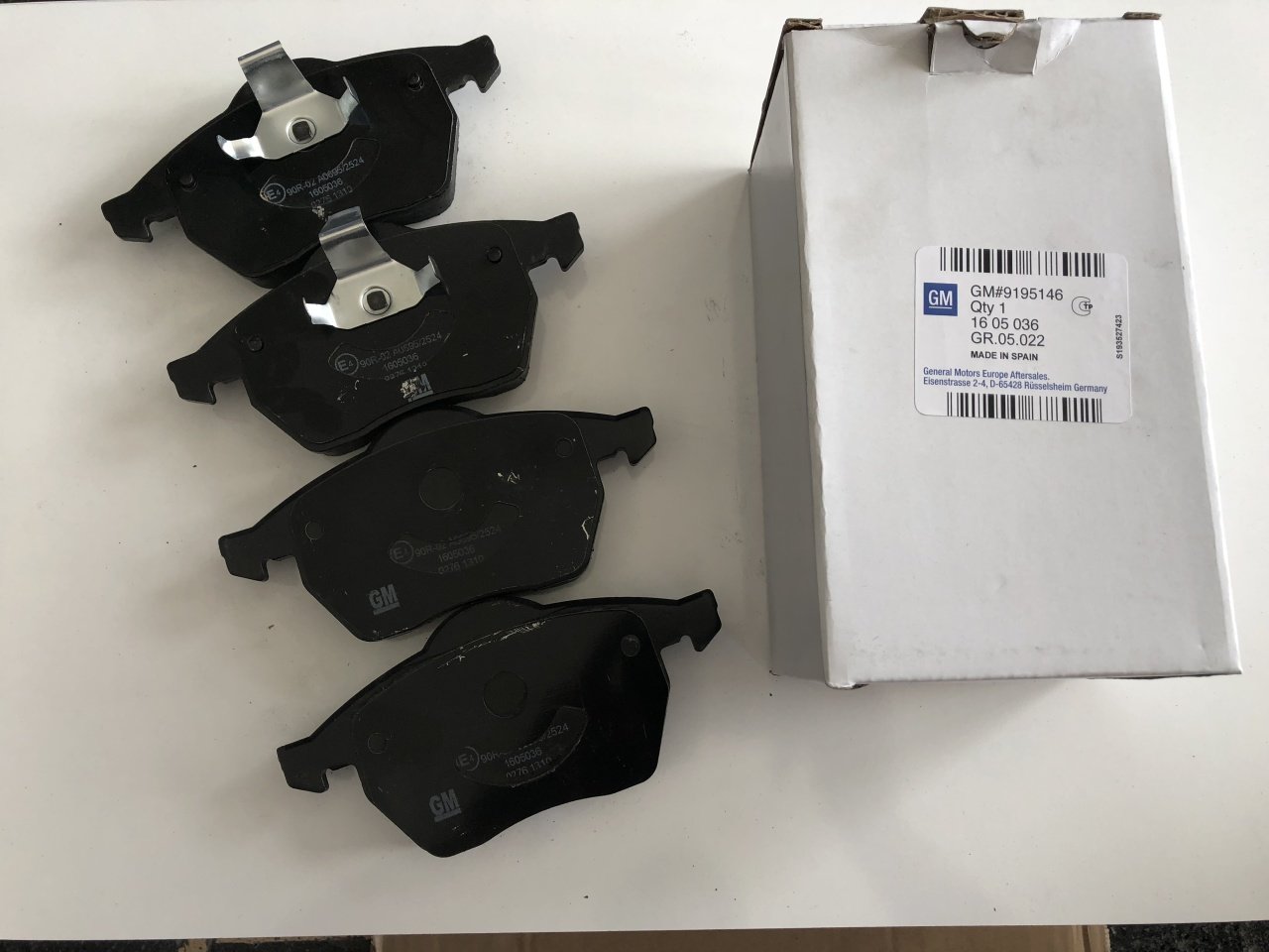 Opel Fren Balata Ön X2,0Xev Vectra B 1605654 90512037 1605912  1605966 1777990 1605036
