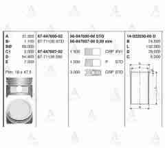Piston Segmanlı Accent  95-00 1.3 0.50 8771126050