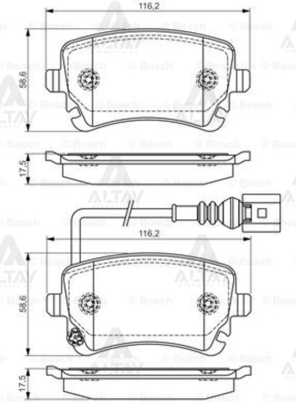 Fren Balata Transporter T5 03=> Fişli Arka 16''-17'' 7H0698451