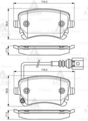 Fren Balata Transporter T5 03=> Fişli Arka 16''-17'' 7H0698451